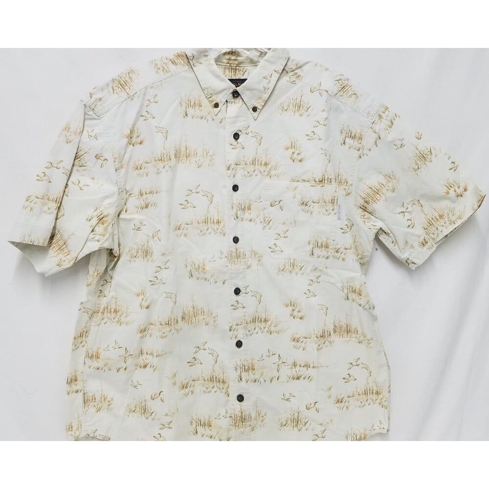 Vintage Men’s Woolrich Sz L Birch Flying Ducks Shirt